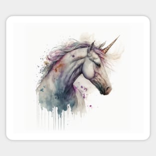 Unicorn Watercolour Painting Sticker